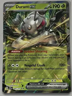 Pokemon Surging Sparks Durant ex Basic Double Rare HoloFoil #004/191 - Image 1