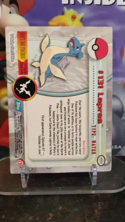 LAPRAS Series 3 TV Animation Ed POKEMON Non-Holo TOPPS 2000 Trading Card #131 HP - Image 2