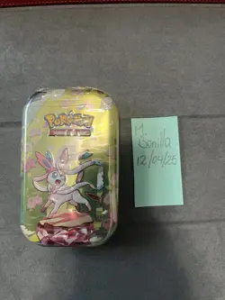 SEALED Pokemon Prismatic Evolutions Sylveon Single Mini Tin BRAND NEW (2 Packs) - Image 1