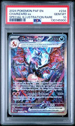 2024 POKEMON PAF EN-PALDEAN FATES SPECIAL ILLUSTRATION RARE CHARIZARD EX PSA 10 - Image 1