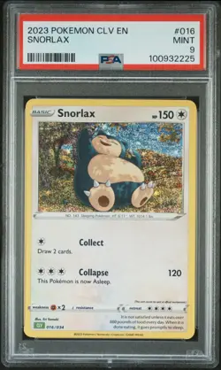 PSA 9 Snorlax 2023 Pokemon CLV Trading Card Classic #016/034 MINT - Image 1