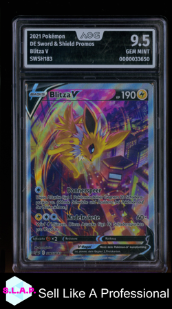 BLITZA V POKEMON 2021 SWSH183 SWORD & SHIELD PROMOS AOG 9.5 - Image 1