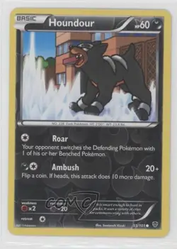 Houndour Reverse Foil Pokemon Black & White Plasma Blast #55 - Image 1