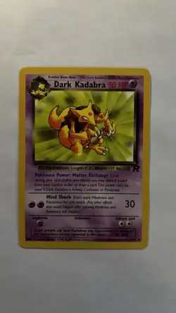 Pokemon TCG Dark Kadabra 39/82 Team Rocket Unlimited Non-Holo Regular NM - Image 1