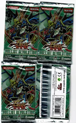 YUGIOH DUELIST REVOLUTION 1ST EDITION BOOSTER PACKS OUT OF PRINT 4 PACK LOT - Image 1