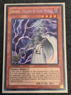 Snoww, Unlight of Dark World - LCJW-EN248 Secret Rare 1st Edition LP - Image 1
