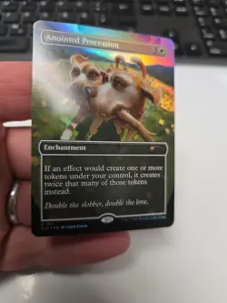 Magic Anointed Procession Foil Secret Lair R 1511 Sld En Mtg Tcg Card Dog Cat - Image 4