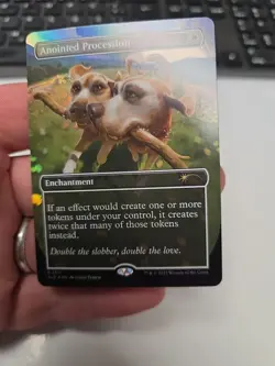 Magic Anointed Procession Foil Secret Lair R 1511 Sld En Mtg Tcg Card Dog Cat - Image 5