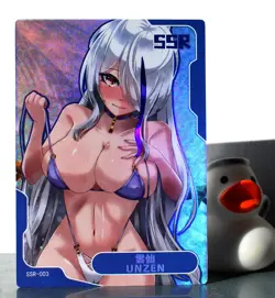 Senpai Goddess Haven hentai card - Unzen - Azur Lane - SSR-003 sexy waifu boobs - Image 1