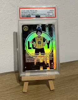 One Piece PSA 10 Monkey D. Luffy ST13-003 BVB Dortmund Match Day Promo Card 2025 - Image 1