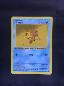 Pokemon Cards: Base Set 1st Edition Common: Staryu 65/102 - Image 1