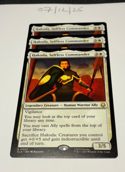 Magic the Gathering MTG Hakoda, Selfless Commander x3 Rare Cards NM/M Avatar - Image 1