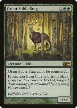 Great Sable Stag 186 LP Normal Magic 2010 (M10) MTG EN - Image 1