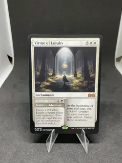 Virtue of Loyalty Wilds of Eldraine Regular MTG 0038 LP - Image 1