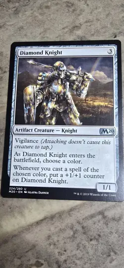 Diamond Knight Core Set 2020 Regular Artifact Creature Uncommon MTG NM - Image 1