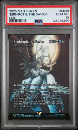 PSA 10 Magic the Gathering Sephiroth, the Savior Showcase Foil Final Fantasy - Image 1