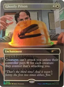 MTG Ghostly Prison 7042 Foil Dwight's Destiny Secret Lair The Office - Image 1