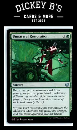 Magic: The Gathering Phyrexia: All Will Be One #191 Unnatural Restoration Foil - Image 1
