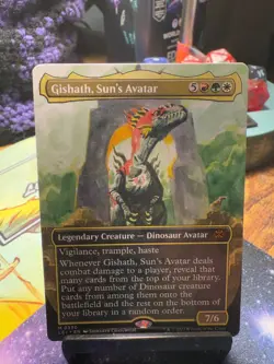 Gishath, Sun's Avatar (Borderless): The Lost Caverns of Ixalan (Non-Foil), #0330 - Image 1