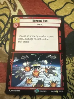 Star Wars Unlimited Bombing Run Sparks If Rebellion Crimp Misprint Error Card - Image 1