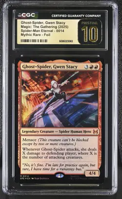 GHOST-SPIDER, GWEN STACY Marvel's Spider-Man Foil CGC Pristine 10 MTG - Image 1