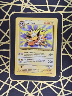 🔥 Jolteon 20/64 🔥 Original Jungle Set Non Holo Rare Pokemon Card WOTC 1999 - Image 2