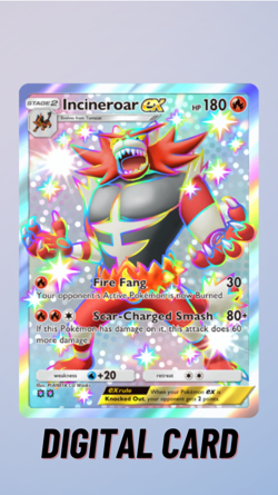 Pokemon TCG Pocket Incineroar EX Shiny Mega Rising Trade 2 Star ?? (English) - Image 1