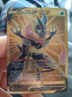 Pokemon Cards M Mewtwo EX Full Art & Greninja V Full Art Gold Secret R Fan Made - Image 4