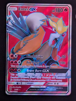 Entei GX (Full Art) 71/73 Shining Legends Holo Pokemon TCG NM - Image 1