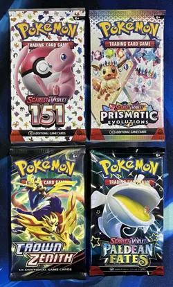 Pokemon English 151 Booster Pack Lot X4 2023 Scarlet & Violet Nm Mint Mew - Image 1