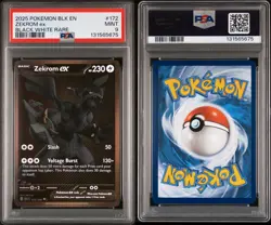 Pokemon 2025 Zekrom ex 172/086 Black White Rare Black Bolt MINT PSA 9 - Image 3