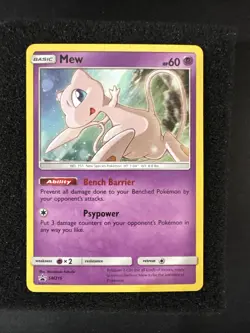 Pokemon Mew TCG Black Star Promo SM215 Holo Card NM Condition - Image 1