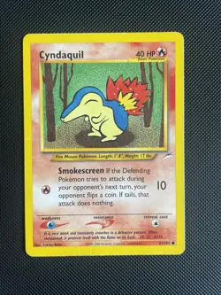 Pokemon Cyndaquil 61/105 Neo Destiny Common Pokemon Card - PLAYED - Image 1