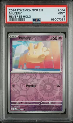 2024 POKEMON SCR EN-STELLAR CROWN REVERSE HOLO #064 MILCERY PSA 9 - Image 1