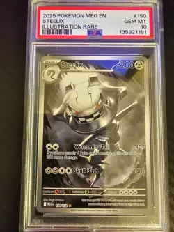 2025 POKEMON MEG EN-MEGA EVOLUTION ILLUSTRATION RARE #150 STEELIX PSA 10 - Image 1