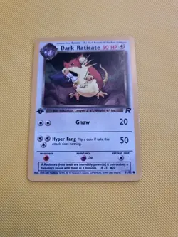 Pokemon Card Dark Raticate 51/82 Team Rocket 1st Edition Non Holo Excellent Cond - Image 1