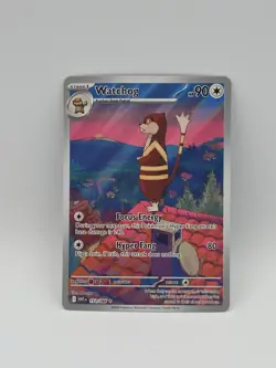 Pokemon TCG Watchog 153/086 White Flare Illustration Rare Card NM/M Condition - Image 1