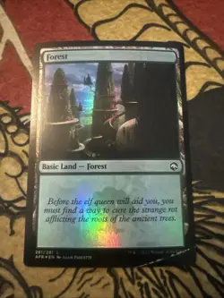 Mtg Magic Forgotten Realms Foil Misprint Missing Ink Error Card - Image 1