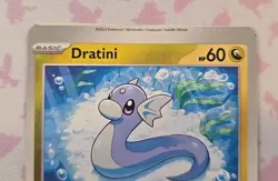 Pokemon Card Dratini 147/165 Scarlet & Violet 151 Base Set Error Miscut Card - Image 3
