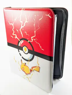 Pikachu Pokeball Card Binder - Pokemon 900 Card Binder - Red and White Binder - Image 1