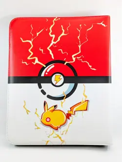 Pikachu Pokeball Card Binder - Pokemon 900 Card Binder - Red and White Binder - Image 3