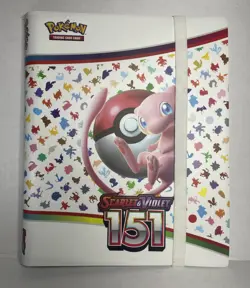 Pokemon 151 TCG 360 Card Binder Album Scarlet Violet Mew Official Pre-Owned - Image 1