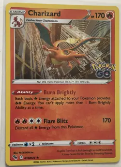 Lot of 3 Charizard Cards From Pokemon Go Set Both English and Japanese NM - Image 5