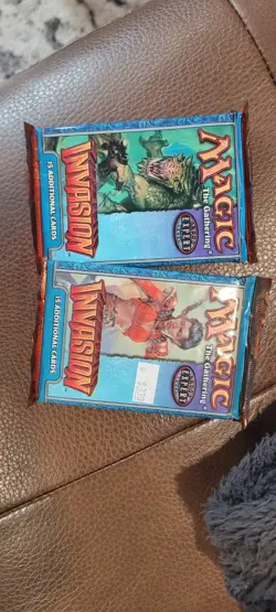 two magic the gathering 15 card sealed packs invasion - Image 1