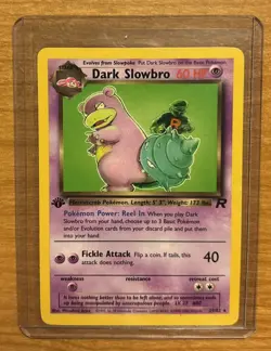 Dark Slowbro 29/82 Team Rocket 1st Edition Non-Holo Rare Pokemon Card NM NP - Image 1