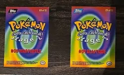 Vintage 1999 Pokemon Topps Black, Blue Logo TV Animation Edition Cards Charizard - Image 4