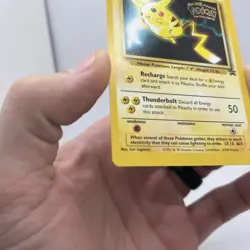 Pikachu Pokemon The First Movie Kids WB Promo 4 WoTC Black Star Stamped Card - Image 2