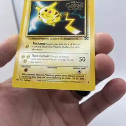 Pikachu Pokemon The First Movie Kids WB Promo 4 WoTC Black Star Stamped Card - Image 3