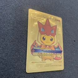 Pikachu Mega Charizard Tag Cosplay Gold Foil Fan Art Card - Image 3
