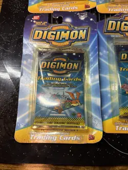 Digimon Series 1 Vintage Trading Card Booster Pack Sealed 1999 Bandai 4 - Image 2